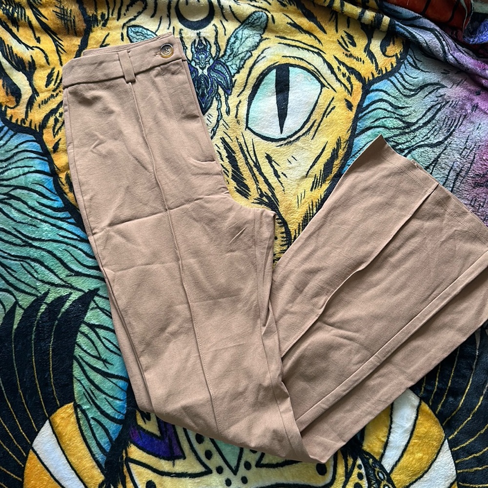 brown flare pants